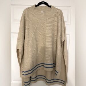 NWOT Free People mock-neck poncho